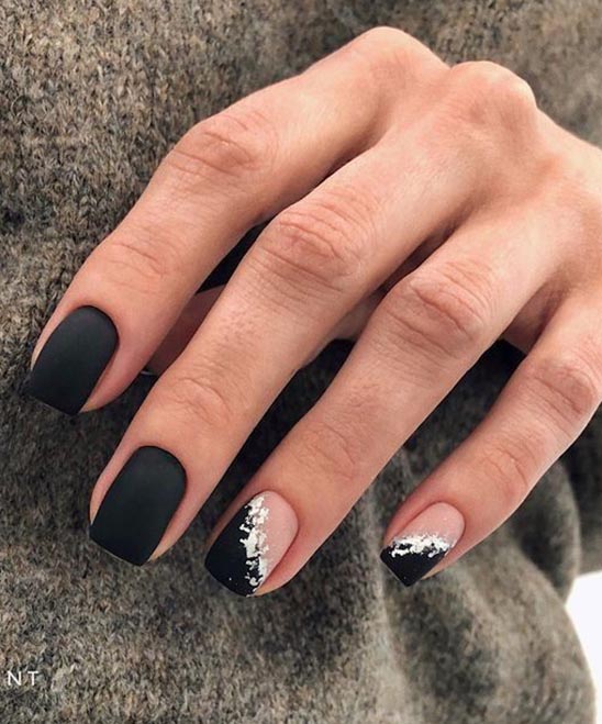 Cute Black and White Nails