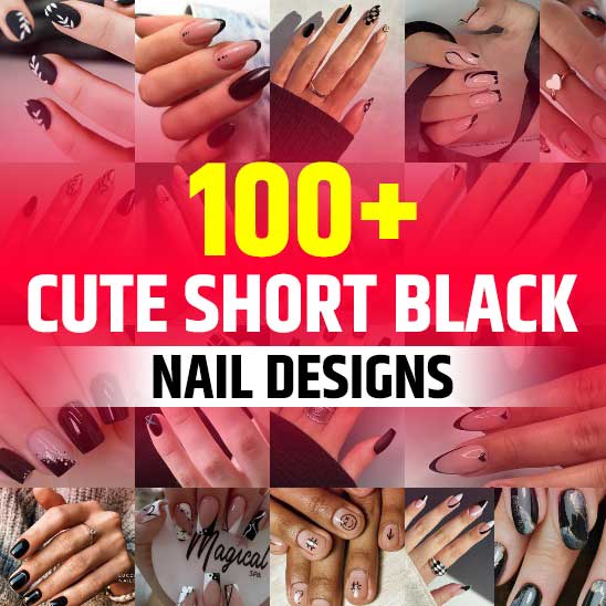 Cute Short Black Nail Designs
