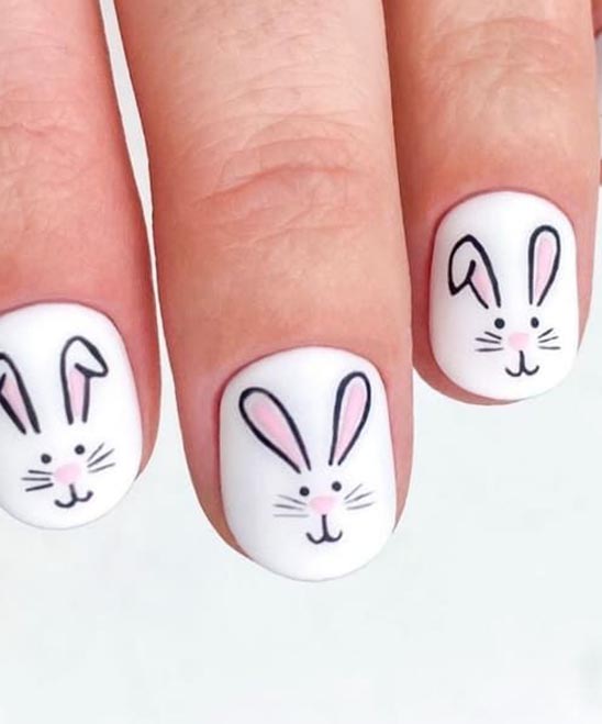 Easter Bunny Gel Nails