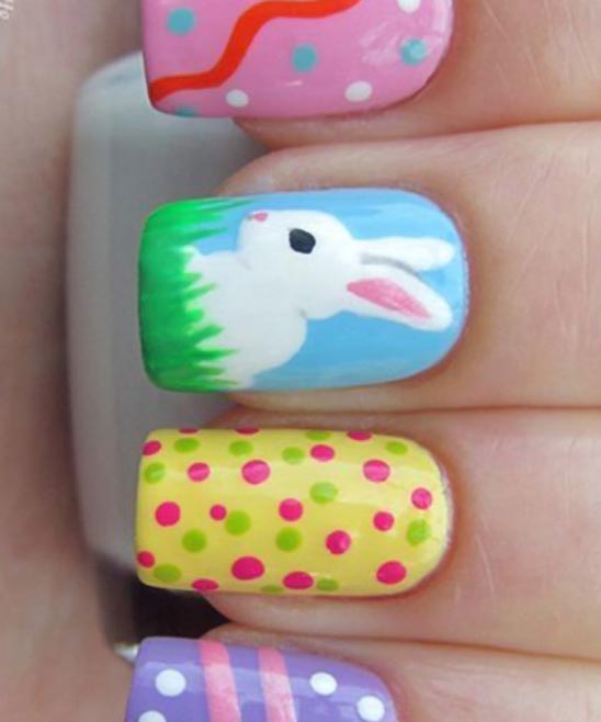 Easter Bunny Rabbit Nails
