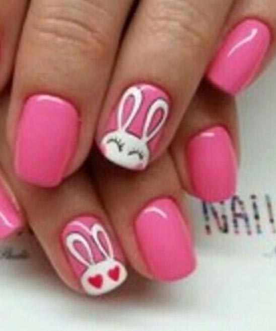 Easter Bunny Sequence Nails