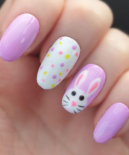 Easter Bunny and Chick Nail Art