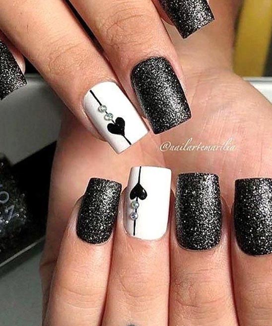Easy Black and White Nail Designs