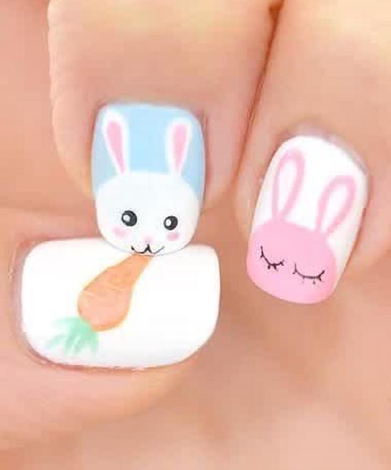 Easy Easter Bunny Nails