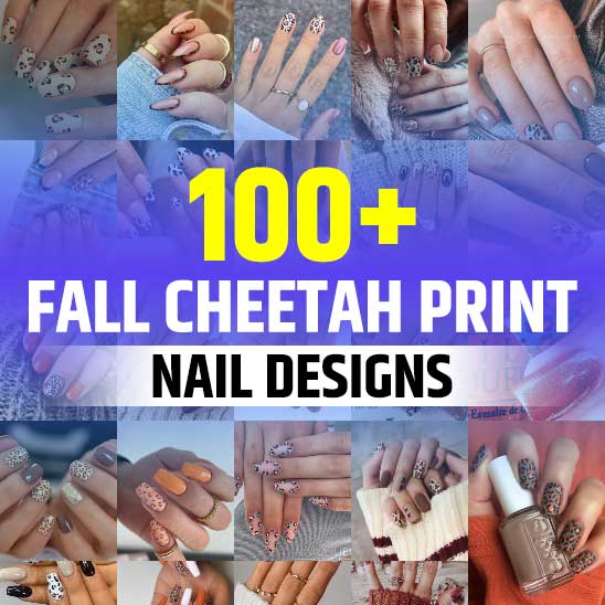 Fall Cheetah Print Nails