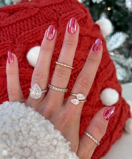 Holiday Nails Red and Gold
