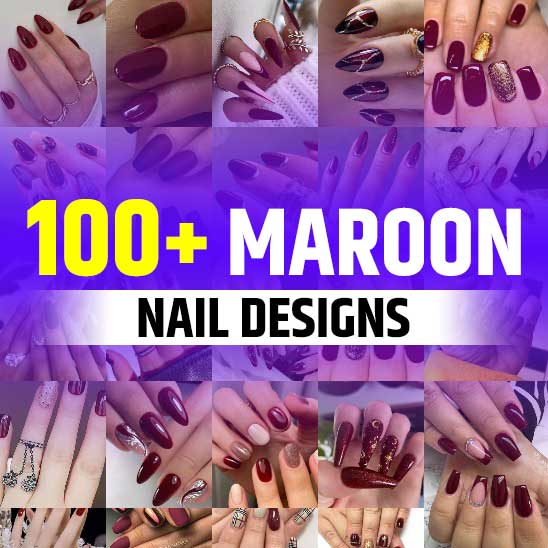 Maroon Nails