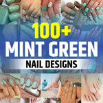 Mint Green Acrylic Toenails