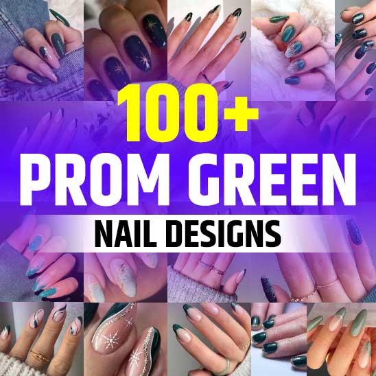 Prom Nails Green
