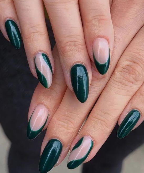 Prom Nails With Green Dress