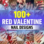 Red Valentines Nails