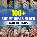 Short Black Acrylic Nail Ideas