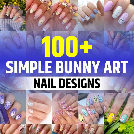 Simple Bunny Nail Art