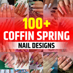 Spring Coffin Nail Designs