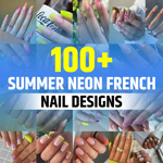 Summer Neon French Nail