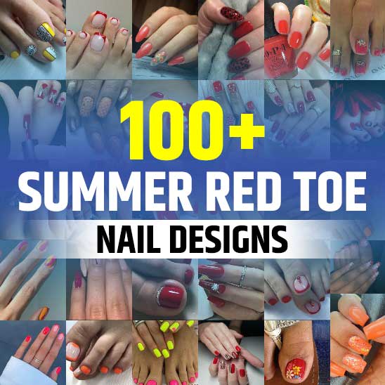Summer Red Toe Nail Designs