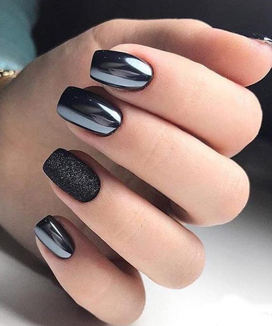White and Black Nails