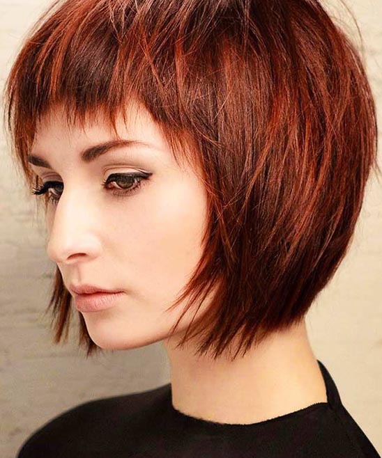 Hairstyles for Short Layered Hair With Bangs