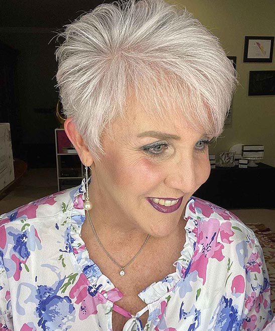 Long Shaggy Hairstyles for Over 60