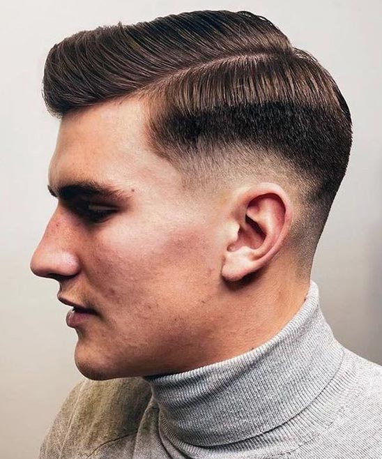 Mens Hairstyle Short on Side Long Top