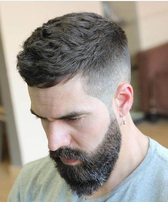 Men's Middle Part Haircut