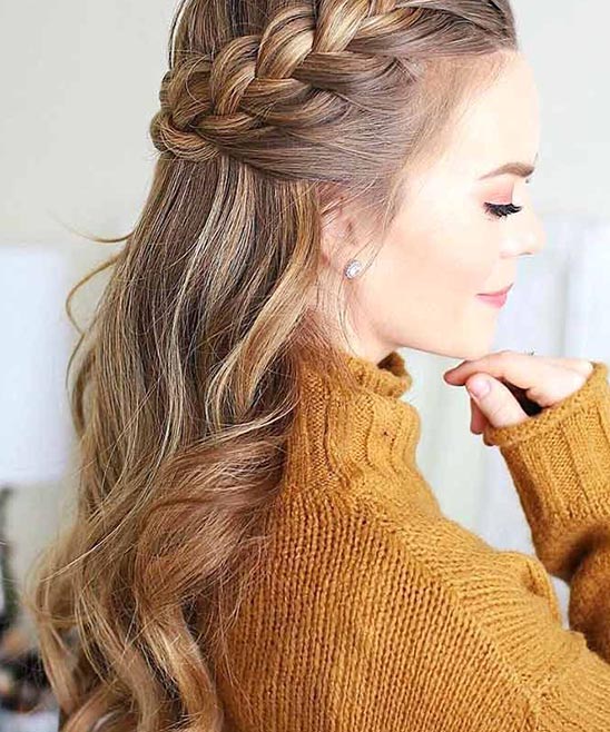 One Side French Braid Hairstyles