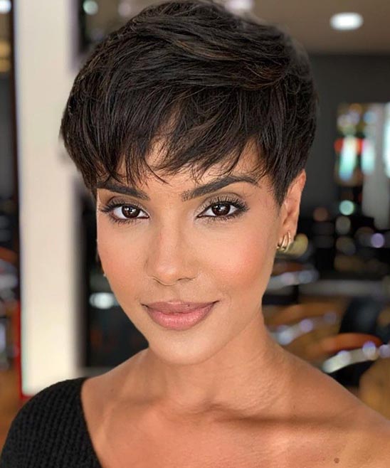 Short Hairstyles With Long Bangs