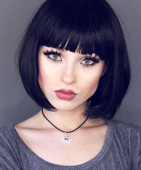 Short to Medium Hairstyles With Bangs and Layers