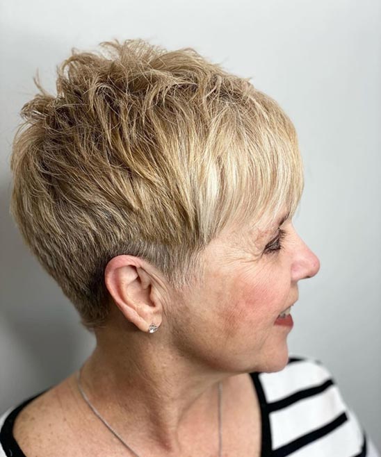 Thick Hair Short Shaggy Hairstyles Over 50