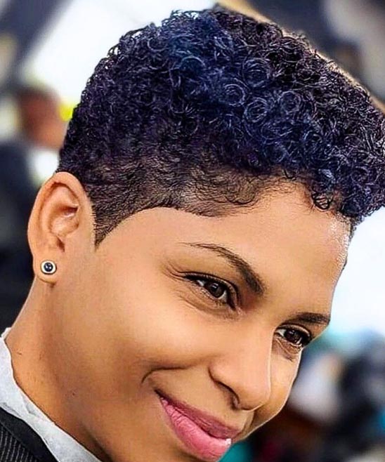 Black Womens Short Haircut Designs on Both Sides