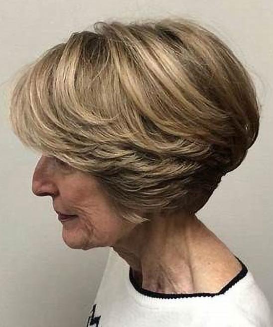 Layered Hair Wash and Wear Haircuts for Over 60