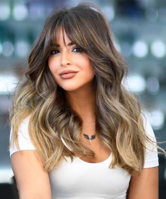 Feathered Haircuts for Long Hair With Bangs