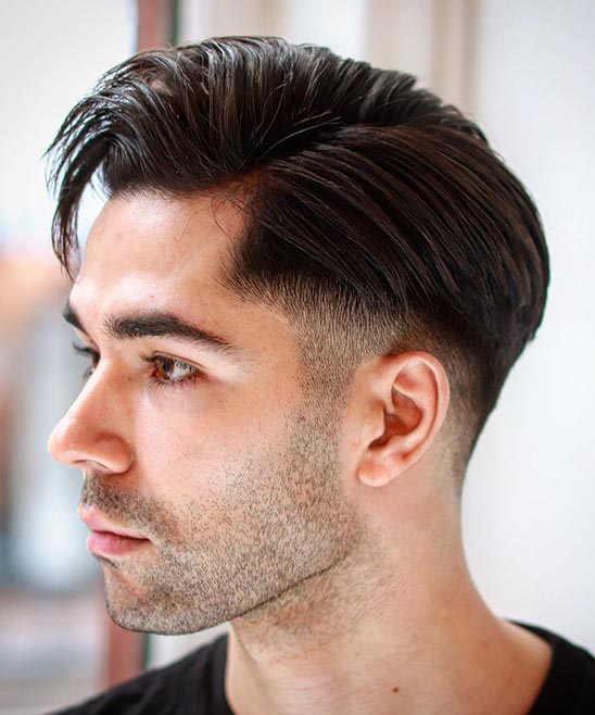 Long on Top Short on Sides Men's Haircut