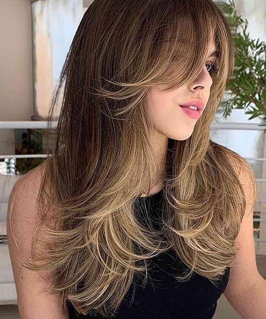 Trendy Haircuts for Long Hair Round Face