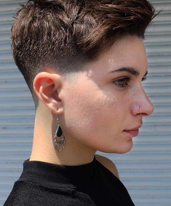 Asymetrical Haircut Style Female