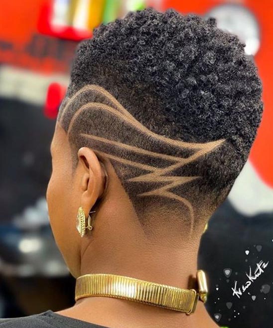 Black Women Short Haircuts With Designs