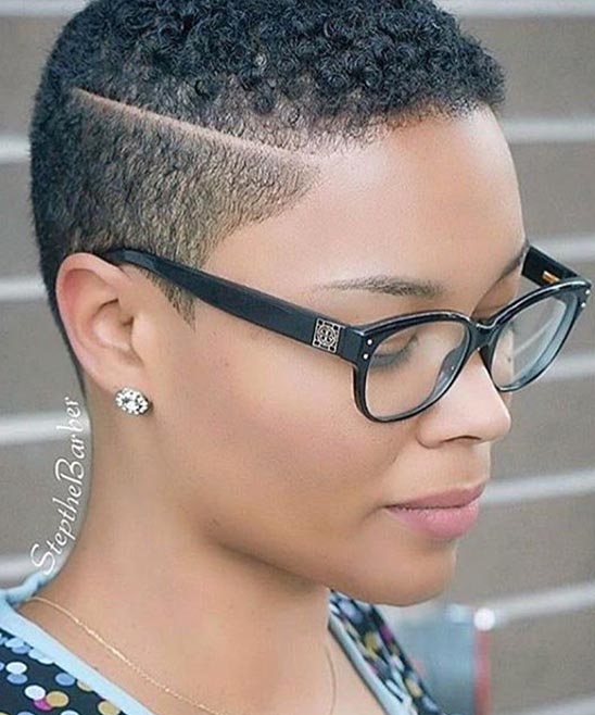 Faded Haircuts for Black Women With Design