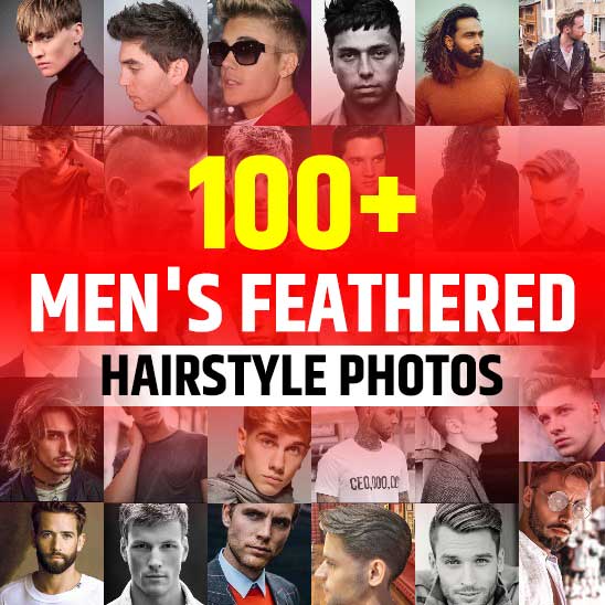 Men's Feathered Hairstyle