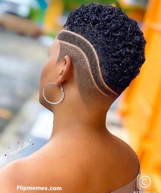 Sexy Half Shaved Womans Haircut