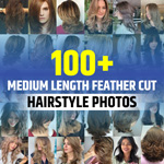 Medium Length Hair Feather Cut Hairstyle