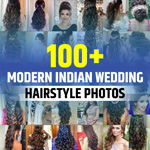 Modern Indian Wedding Hairstyle for Long Hair
